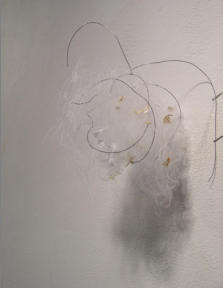 SATIN NEST, 4 x 4 x 4 - Satin, wire, paper