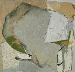 VERTICAL MOUSE NEST WITH MIRROR, 20 x 20 - Mixed media on sheetrock